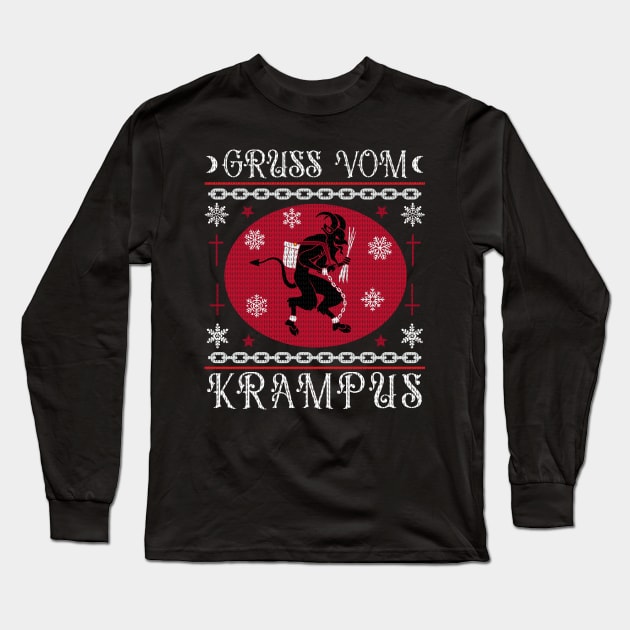 Gruss Vom Krampus Long Sleeve T-Shirt by HalfCat